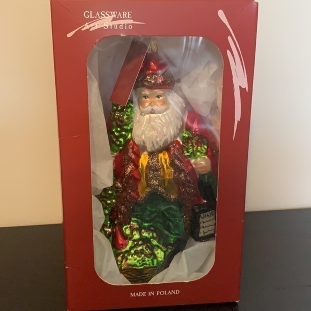 GLASSWARE ART STUDIO POLAND 7" HANDMADE New